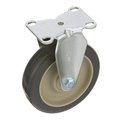Rubbermaid Caster, Plate , 5", Rgd, Gry 4501-1